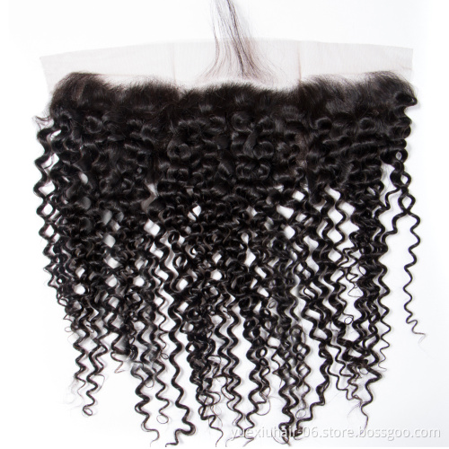 Nice Raw Virgin Hair Frontal Kinky Curly Wave Cheap Lace Frontal Human Hair 13x6 Transparent Lace Frontal